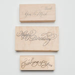 Card Message Stamps - Set of 3