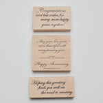 Card Message Stamps - Set of 3