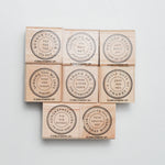 Circular Card Message Stamps - Set of 8
