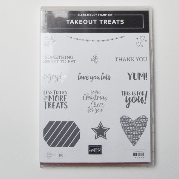 Stampin' Up! Takeout Treats Clear Mount Stamp + Die Set