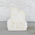 Sheep Paintable Wood Cutout with Stand - Primed + Started (Pick-Up Only) Default Title