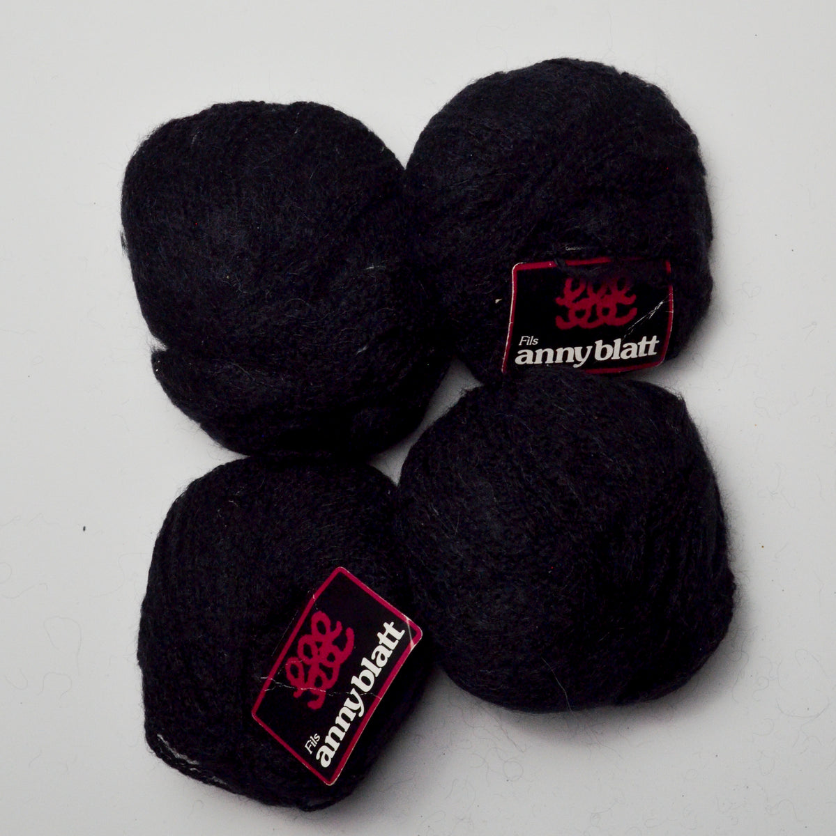 Black Fils Anny Blatt Lady Blatt Wool, Mohair + Nylon Blend Plied 