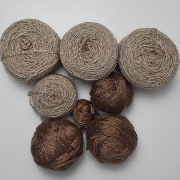 Brown + Beige Neutral Acrylic Yarn Bundle