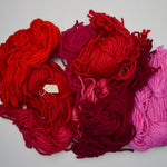 Red + Pink Super Bulky Wool Quickpoint Needlepoint Yarn Bundle