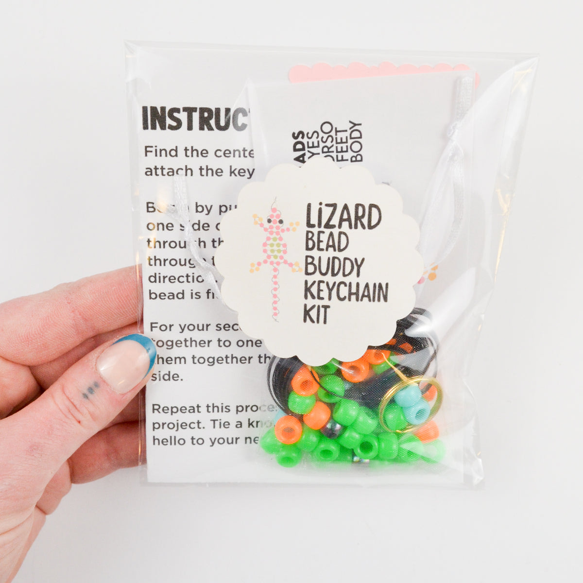 Lizard Bead Buddy Keychain Kit – Make & Mend