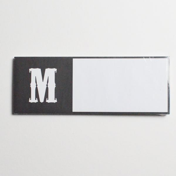 Grey + White M Notepad - 3" x 10" Default Title