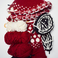 Red, White, + Black Bulky Yarn + Partial Project Bundle Default Title