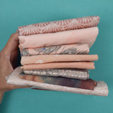 Light Pink + White Woven Fabric Bundle