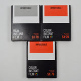 Impossible SX-70 Color + B&W Instant Film - 3 Packs