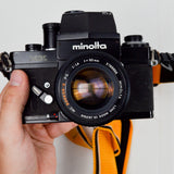 Minolta XK 35mm Film Camera with Rokkor Lens - Missing Battery Cap
