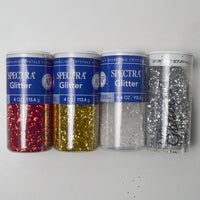 Silver, Gold, White + Red Spectra Glitter - 4 Jars