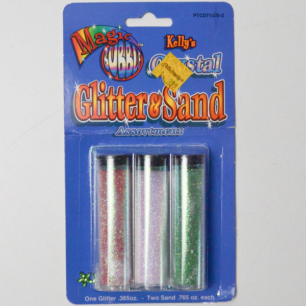 Kelly's Crystal Glitter + Red and Green Sand - 3 Tubes