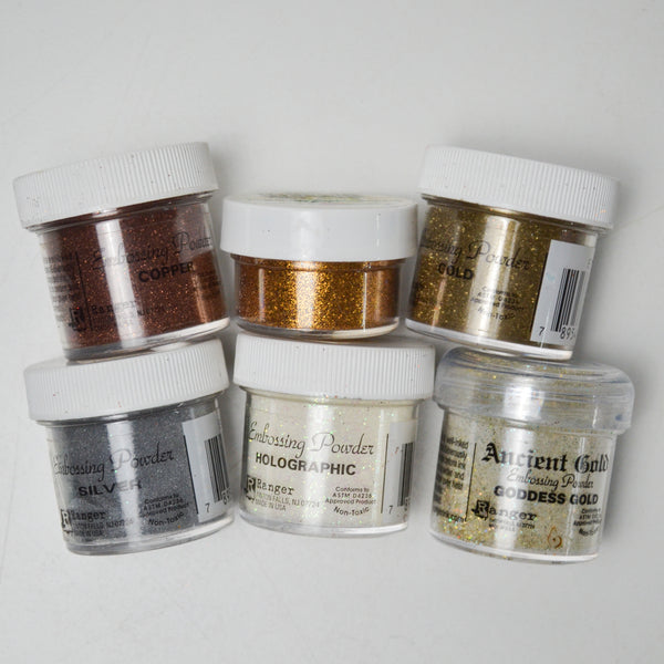 Metallic + Sparkly Embossing Powder - 6 Jars