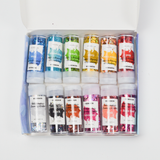 Hemoer Rainbow Ultra-Brilliant Glitter Powder Set - 12 Colors