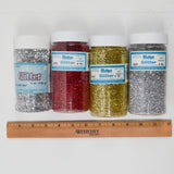 Silver, Red + Gold Glitter - 4 Jars