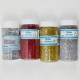 Silver, Red + Gold Glitter - 4 Jars