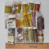 Assorted Gold + Brown Glitter Bundle
