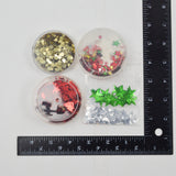 Metallic Red, Gold + Green Star Confetti