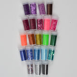 Rainbow Glitter - 22 Jars