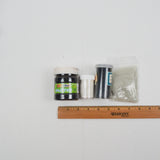 Black and Transparent Glitter + Clear Microbeads - 4 Jars