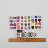 Glitter, Powdered Pigment + Nail Art Flowers and Mica Chips