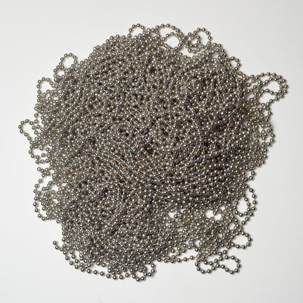 Silver Ball Chain Strands, Approx. 60" Long - Bundle of 34 Strands Default Title