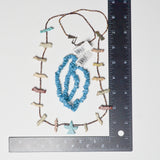 Carved Stone Beaded Animal Necklace + Stone Beaded Bracelet Strands