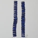 Dark Blue Dakota Stones 10 x 20mm Lapis Double-Drilled Rectangle Bead Strands - Set of 2