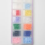 Plastic Star Beads in Locking Compartment Case