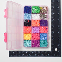 Flat Disc Beads in Plastic Compartment Case