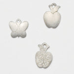 Butterfly + Apple Charms - Set of 3