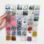 Assorted Glass + Stone Beads in Plastic Tray