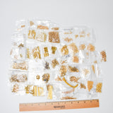 Gold Metal Beads + Findings Bundle