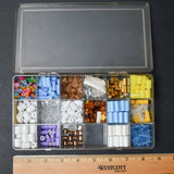 Plastic Beads in Clear Compartment Case