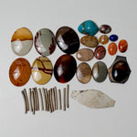 Assorted Metal Beads + Flat Back Stones