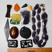 Large Plastic + Bakelite Beads + Ornaments