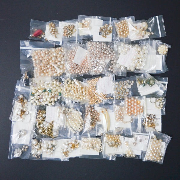 Plastic + Vintage Pearl Bead Bundle