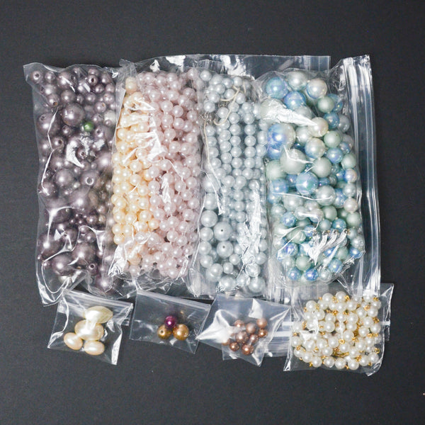 Colorful Vintage Plastic + Faux Pearl Bead Bundle