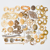 Gold Tone Lockets, Chains + Assorted Metal Bundle