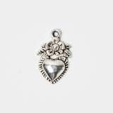 Floral Heart Charm