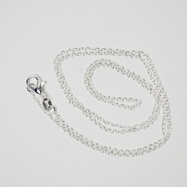 Silver Tone Chain with Lobster Clasp - 24"
