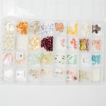 Findings, Plastic Beads + Stone Beads in Plastic Compartment Case