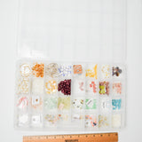 Findings, Plastic Beads + Stone Beads in Plastic Compartment Case