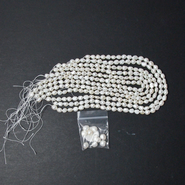 Ivory Baroque Freshwater Pearl Beads - 6 Strands