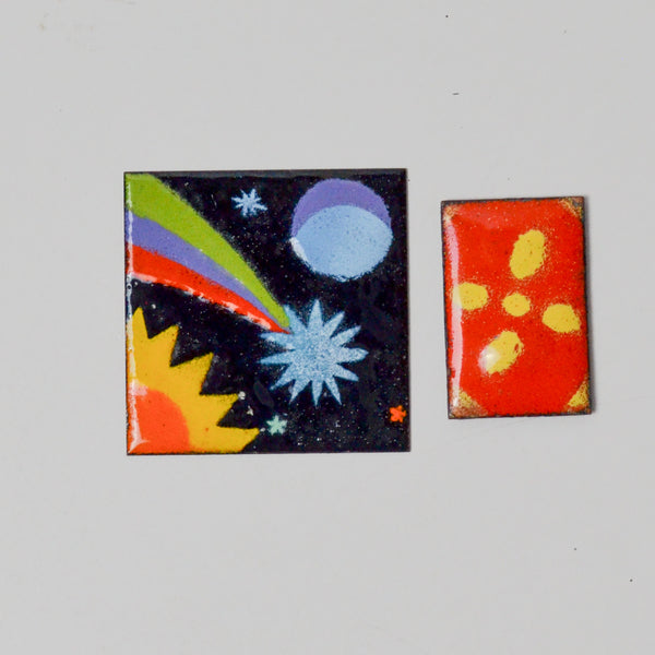 Enamel Tiles - Set of 2
