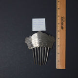 Silver Tone Metal Hair Comb