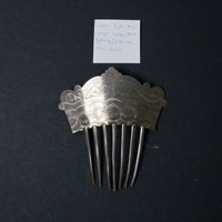 Silver Tone Metal Hair Comb