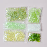 Green, White + Yellow Glass Bead Bundle