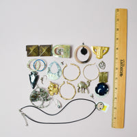 PIns, Clips + Assorted Broken Jewelry