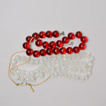 Red + Clear Bead Strands